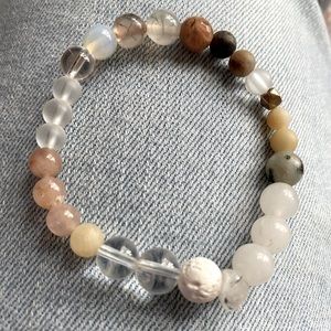 Natural Gemstone & Diffuser Bracelet
